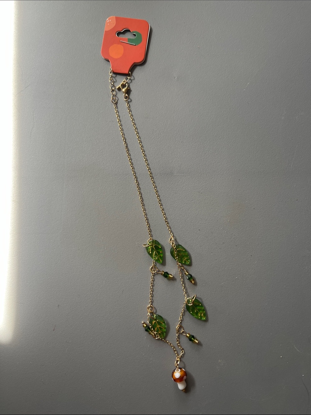 Fall mushroom necklace